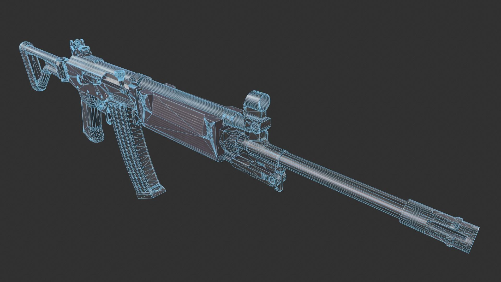 Denel Vektor R4 Low-poly 3D model_1