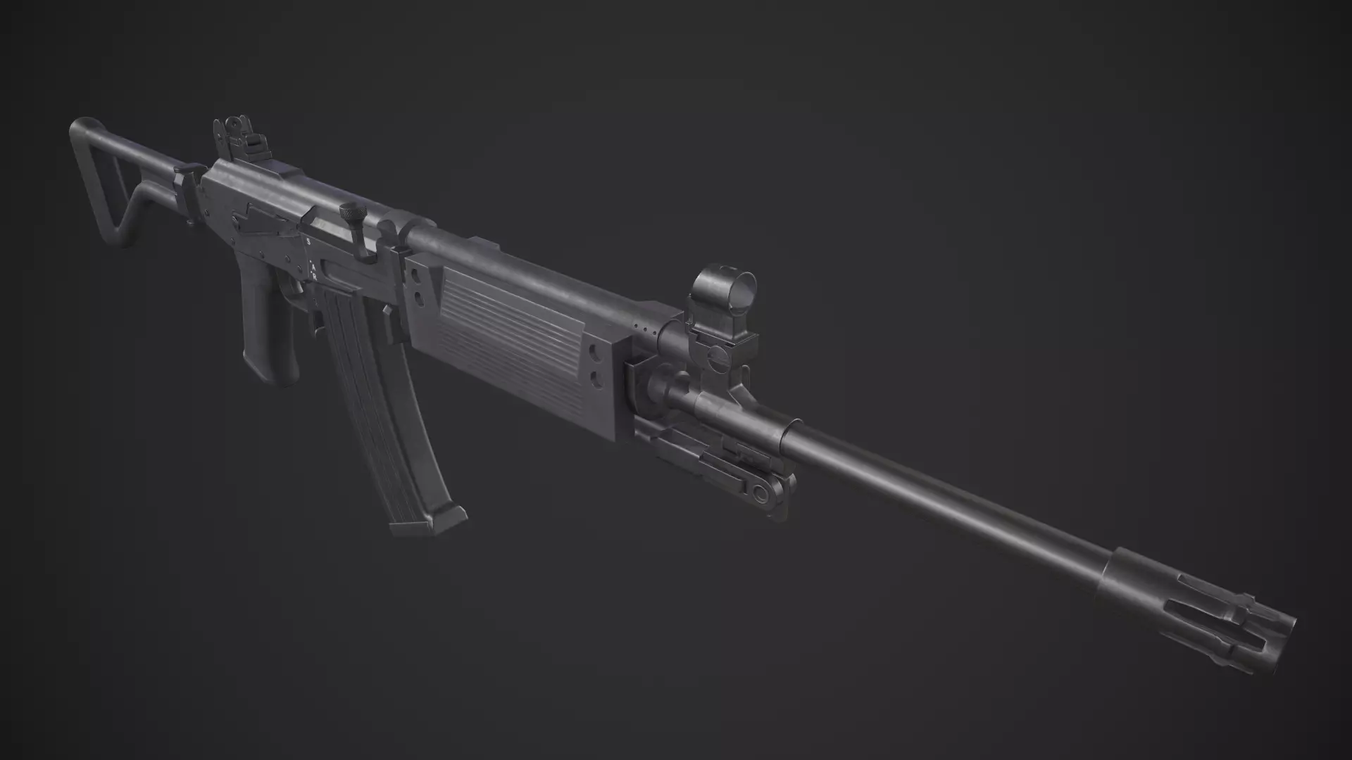 Denel Vektor R4 Low-poly 3D model_0