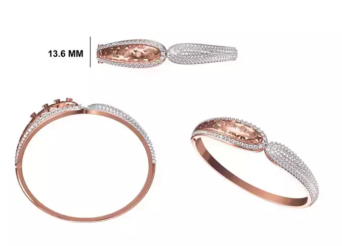 Women Bangle Bracelet STL JCD Details