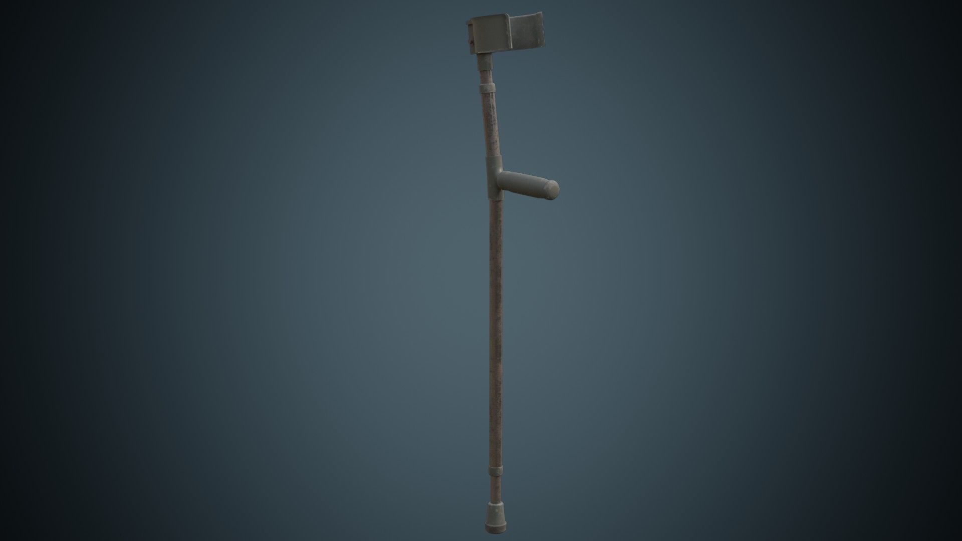 Crutches 1B Low-poly 3D model_1