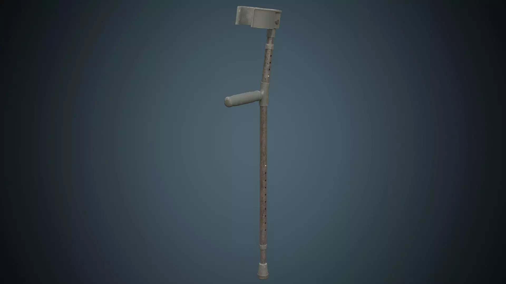 Crutches 1B Low-poly 3D model_0