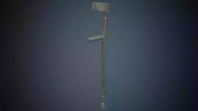 Crutches 1B Low-poly 3D model