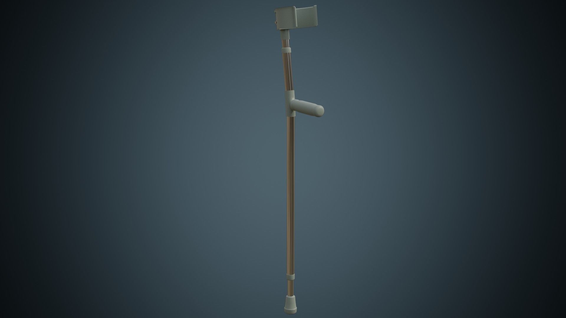 Crutches 1 Basic Low-poly 3D model_1