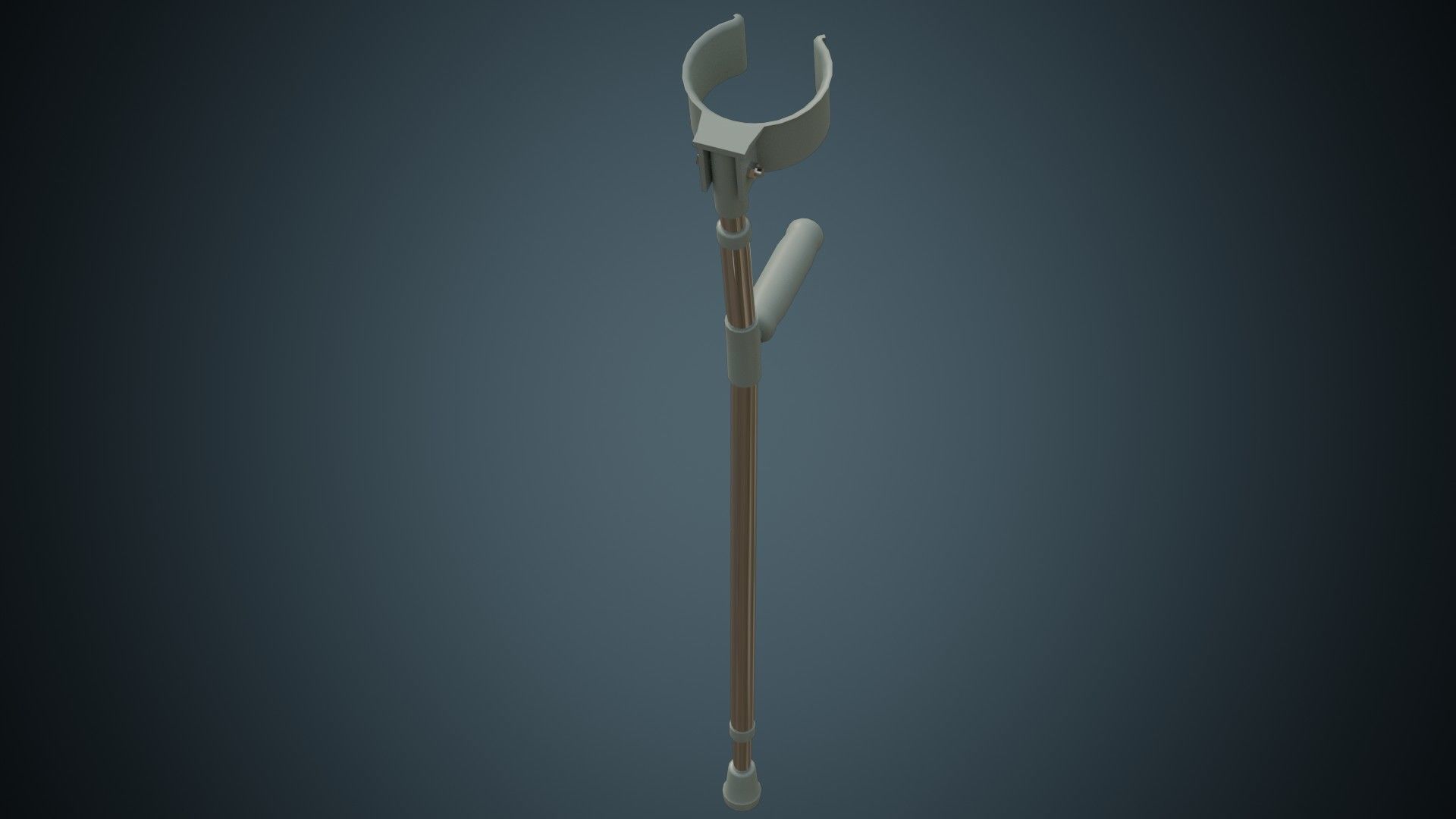 Crutches 1 Basic Low-poly 3D model_2