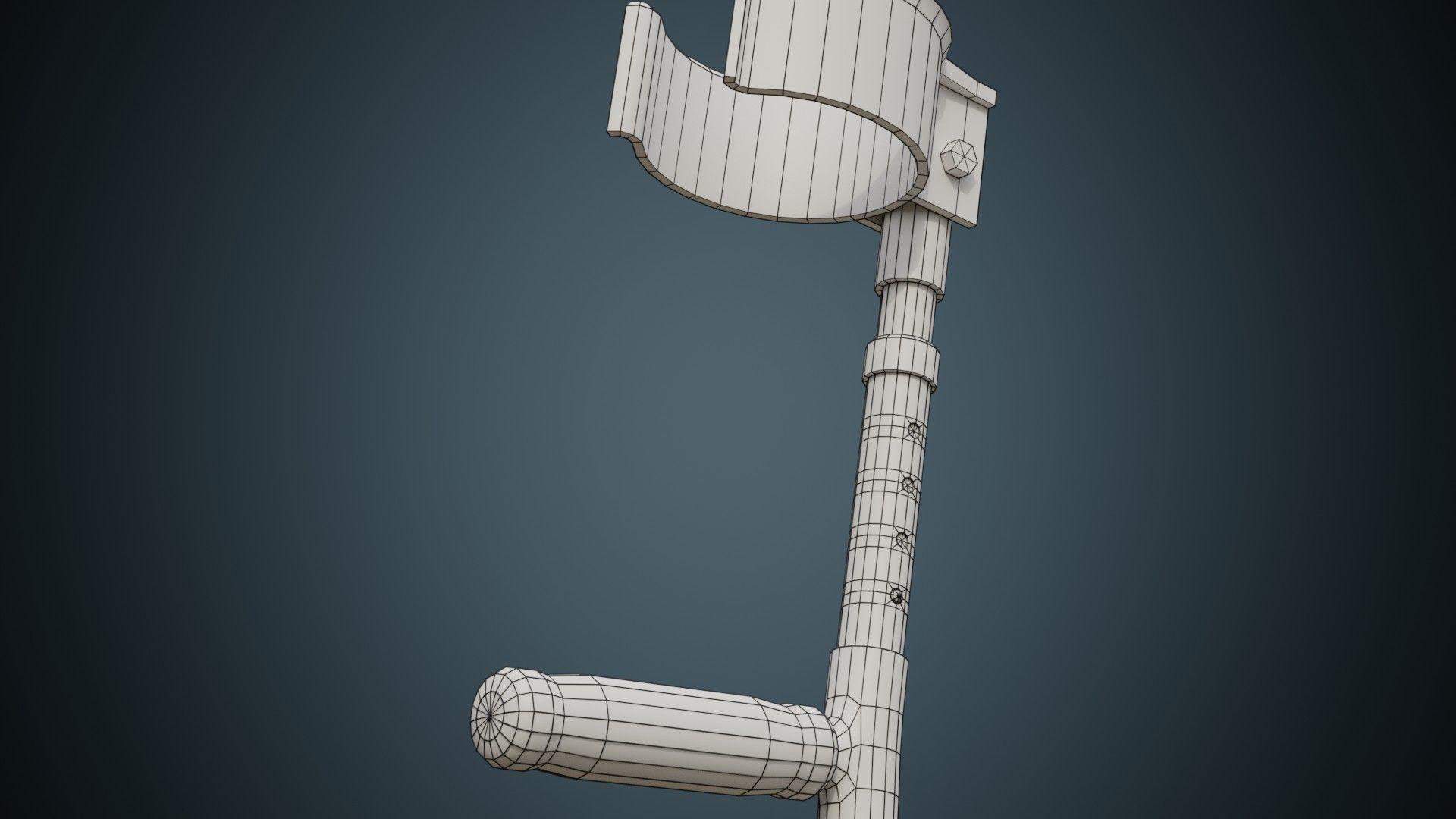 Crutches 1 Basic Low-poly 3D model_6