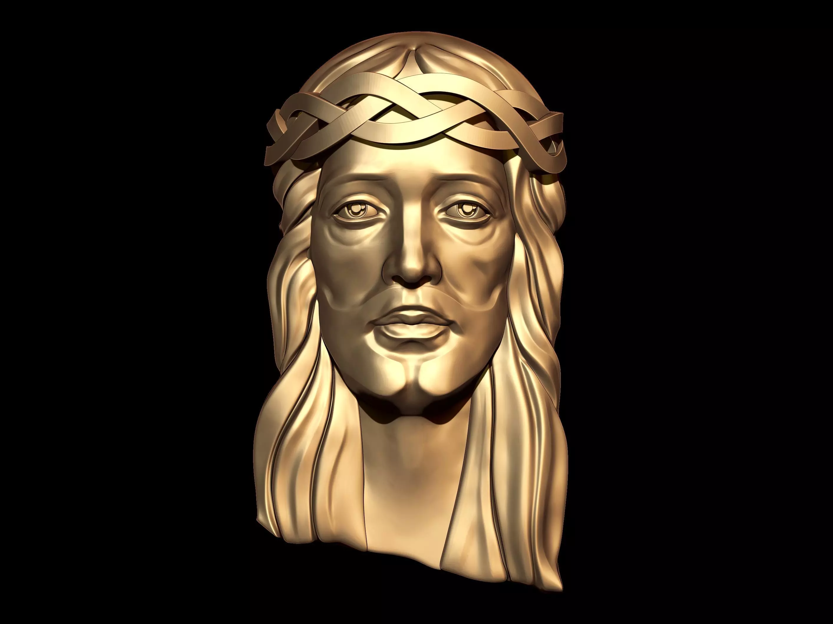 Jesus Christ head 3D print model_0