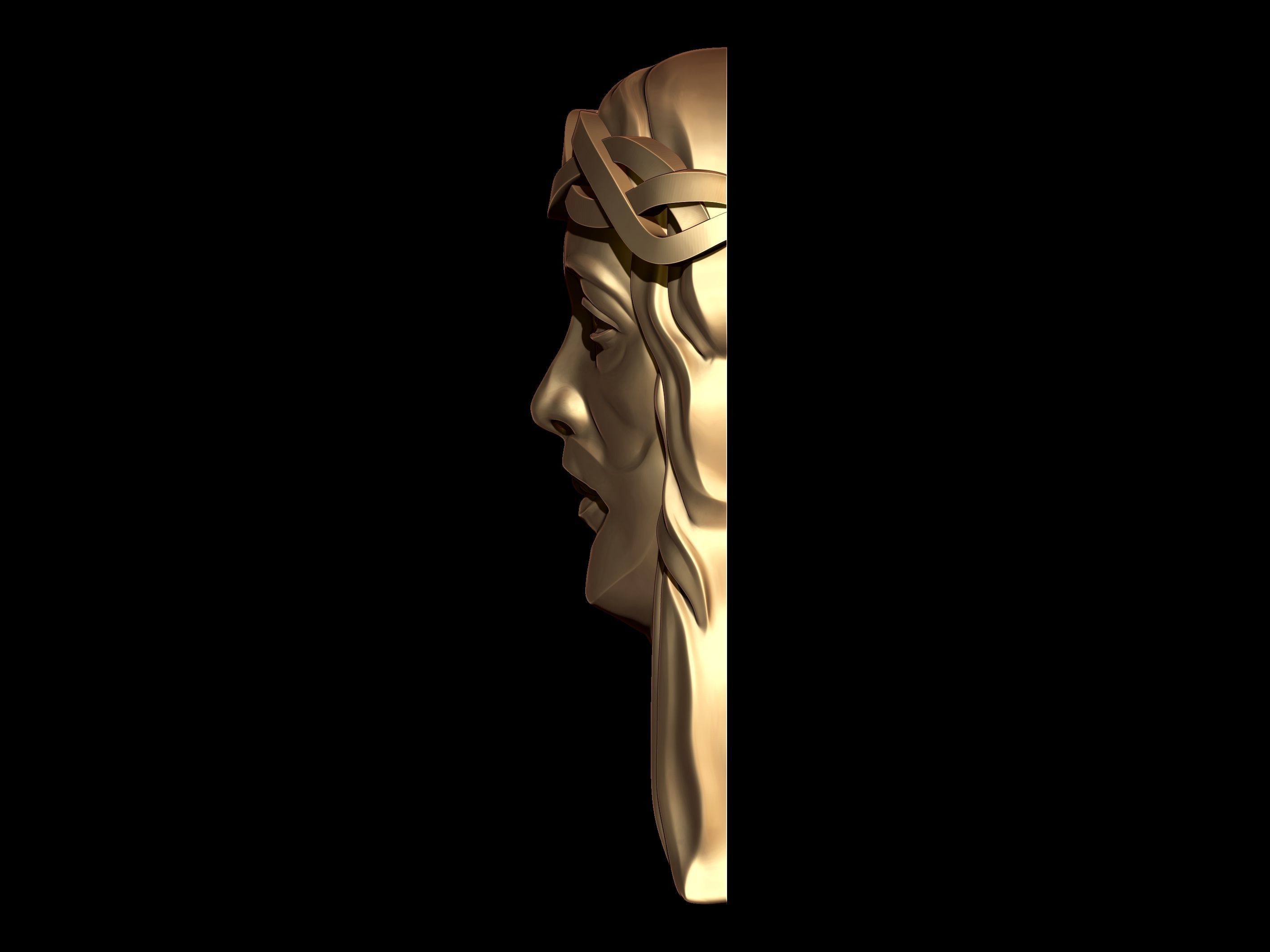 Jesus Christ head 3D print model_1