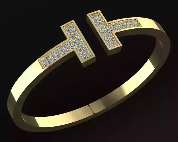 Tiffany Pave Diamond Square Bracelet