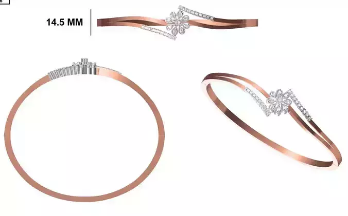 Women Bangle Bracelet STL JCD Details