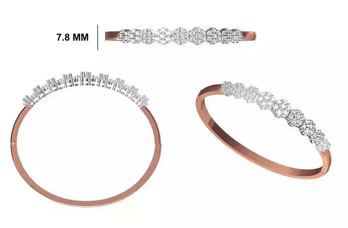 Women Bangle Bracelet STL JCD Details