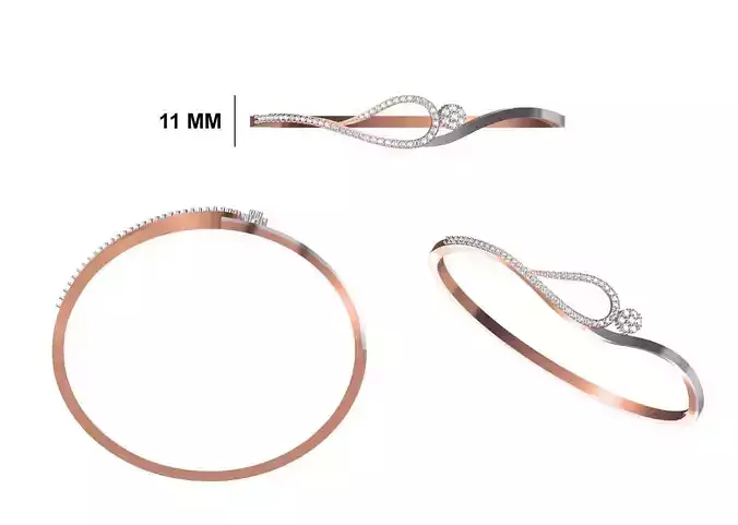 Women Bangle Bracelet STL JCD Details