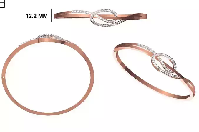 Women Bangle Bracelet STL JCD Details