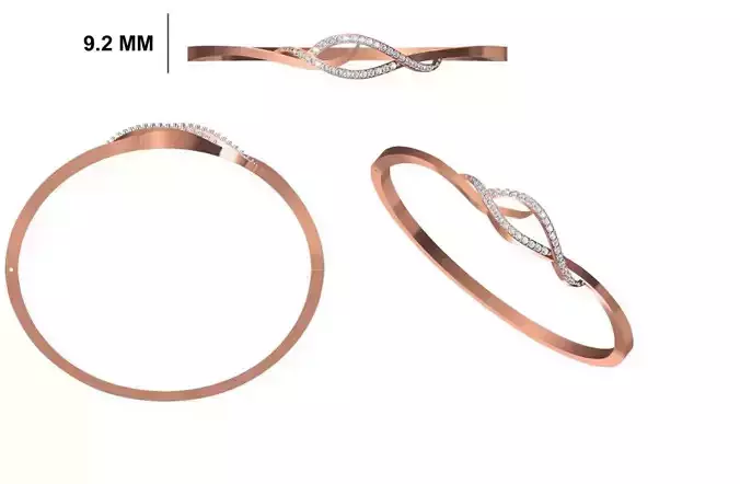 Women Bangle Bracelet STL JCD Details