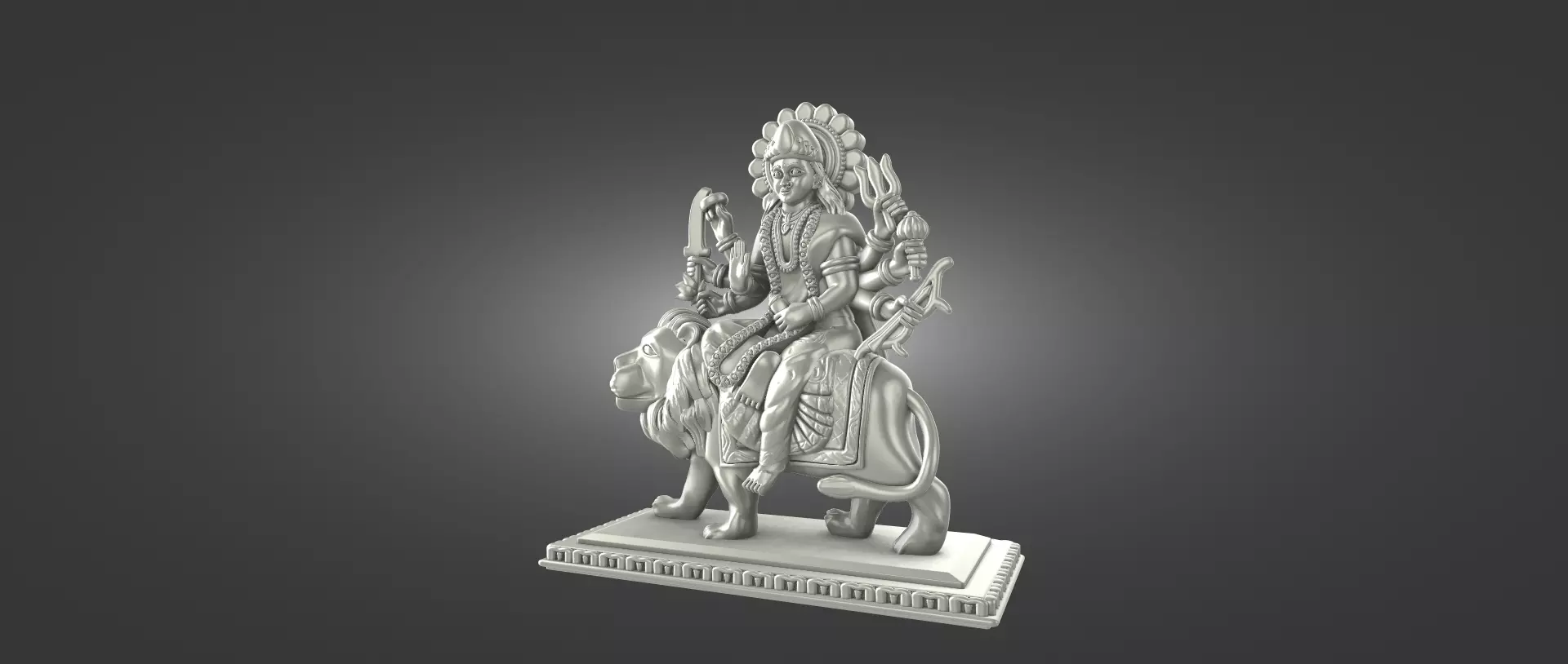 60 MM Indian Goddess Amba Mataji ready printable file 3D print model_0