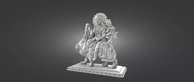 60 MM Indian Goddess Amba Mataji ready printable file