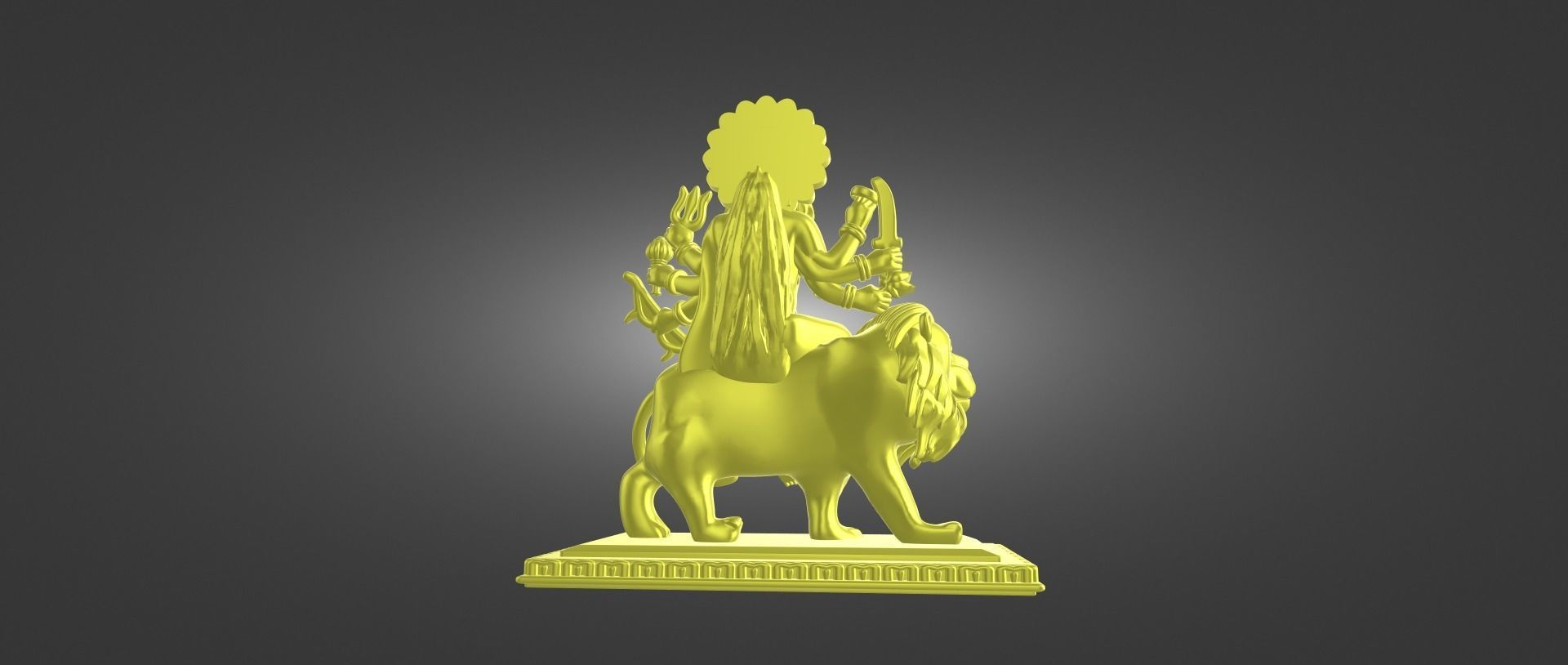 60 MM Indian Goddess Amba Mataji ready printable file 3D print model_3
