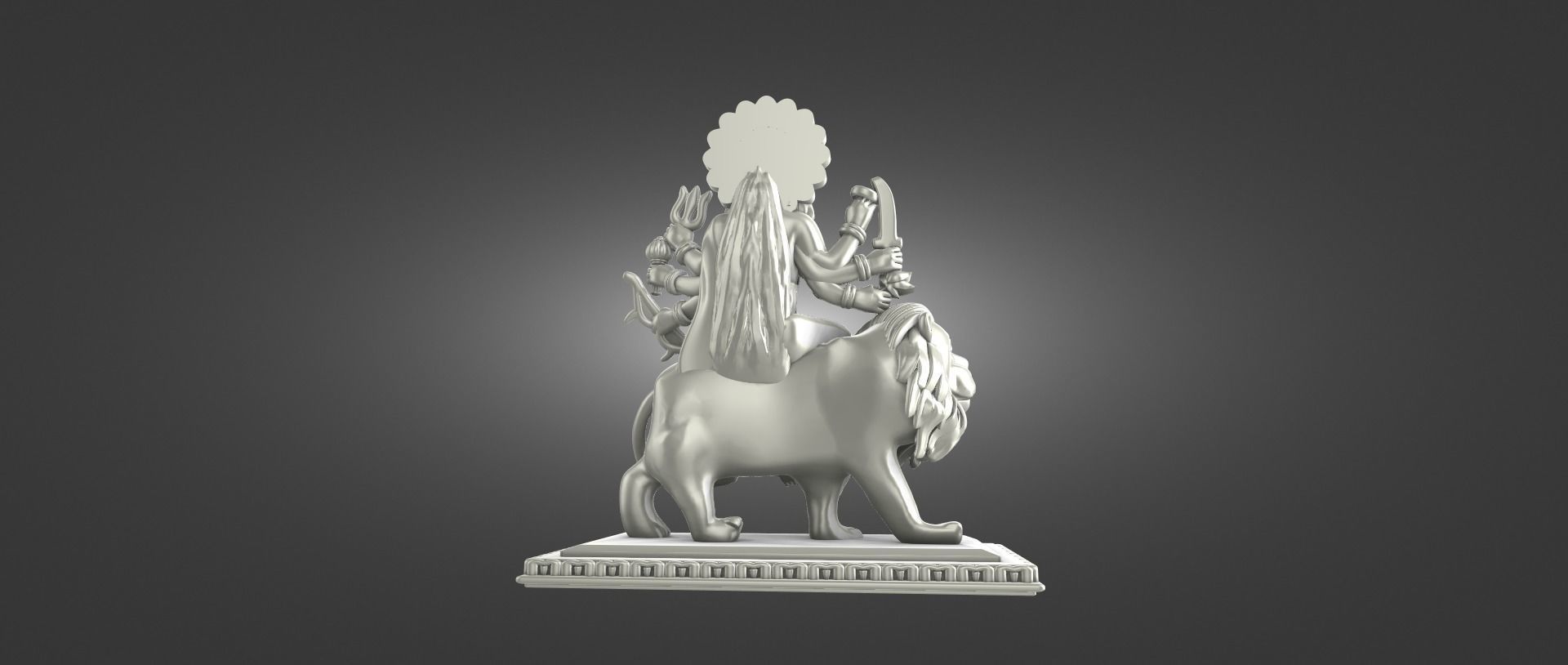 60 MM Indian Goddess Amba Mataji ready printable file 3D print model_2