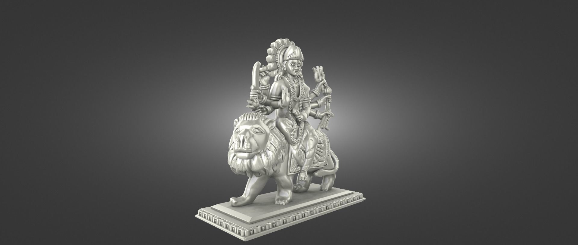 60 MM Indian Goddess Amba Mataji ready printable file 3D print model_1