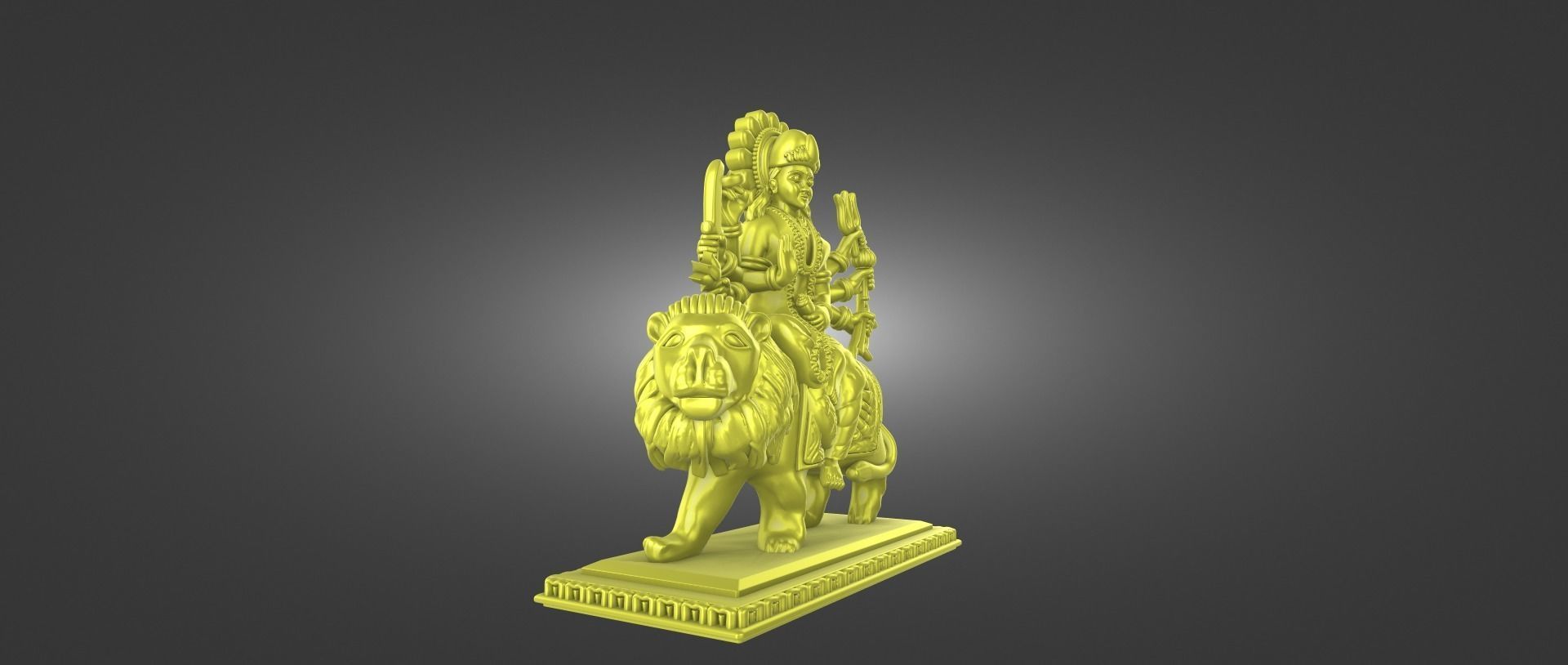 60 MM Indian Goddess Amba Mataji ready printable file 3D print model_4