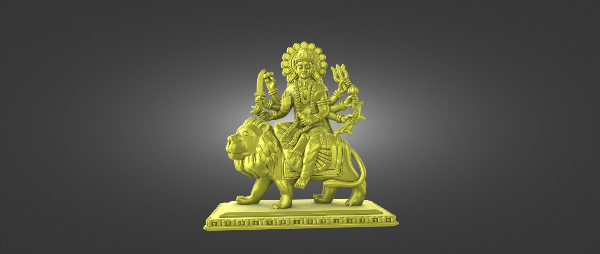 60 MM Indian Goddess Amba Mataji ready printable file 3D print model_5