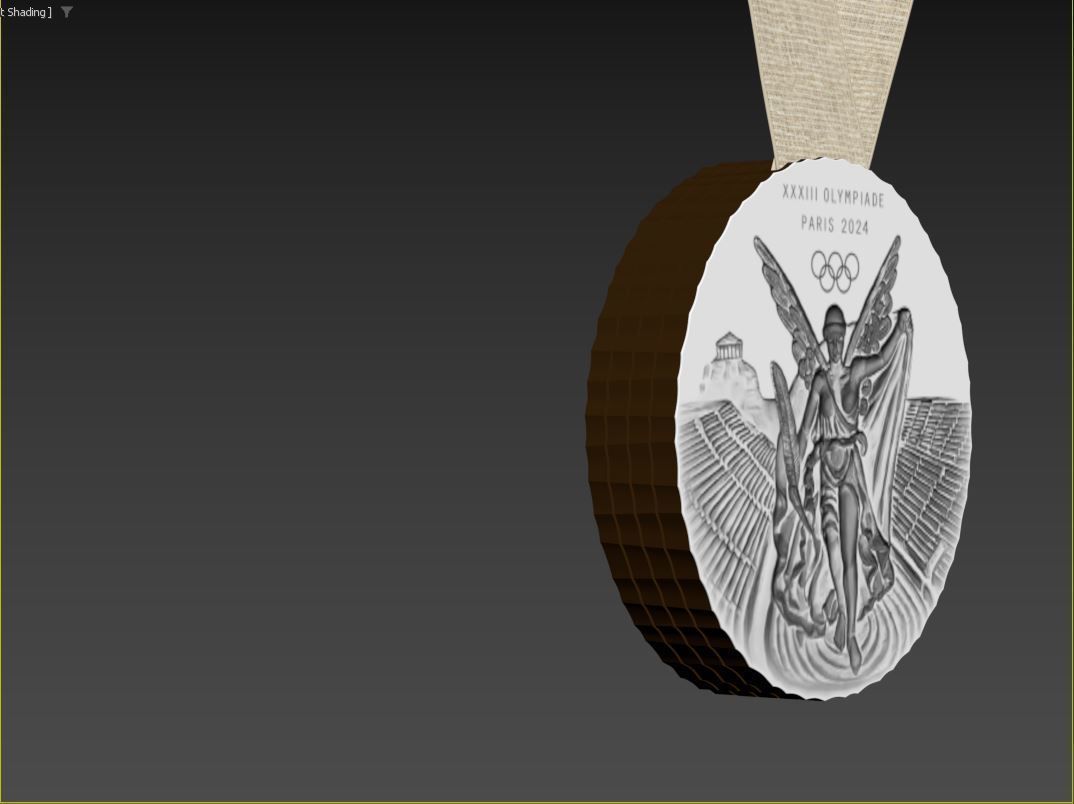 PARIS 2024 Official Olympic Games Medal 3D model_10
