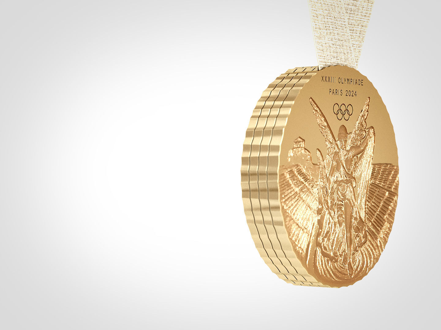 PARIS 2024 Official Olympic Games Medal 3D model_13