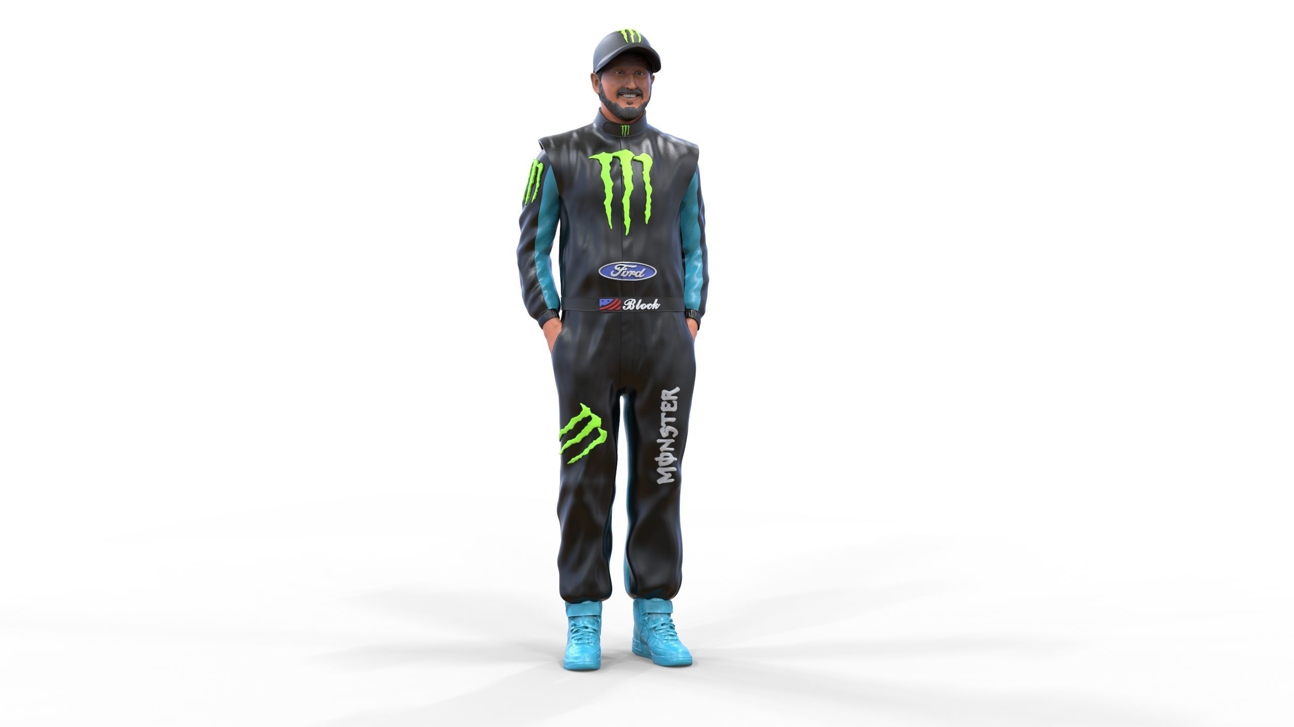 Ken Block American rally driver 3D print model_33