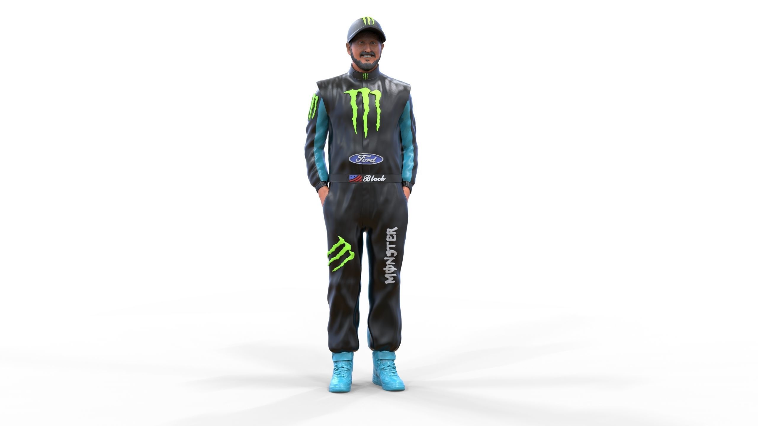 Ken Block American rally driver 3D print model_35
