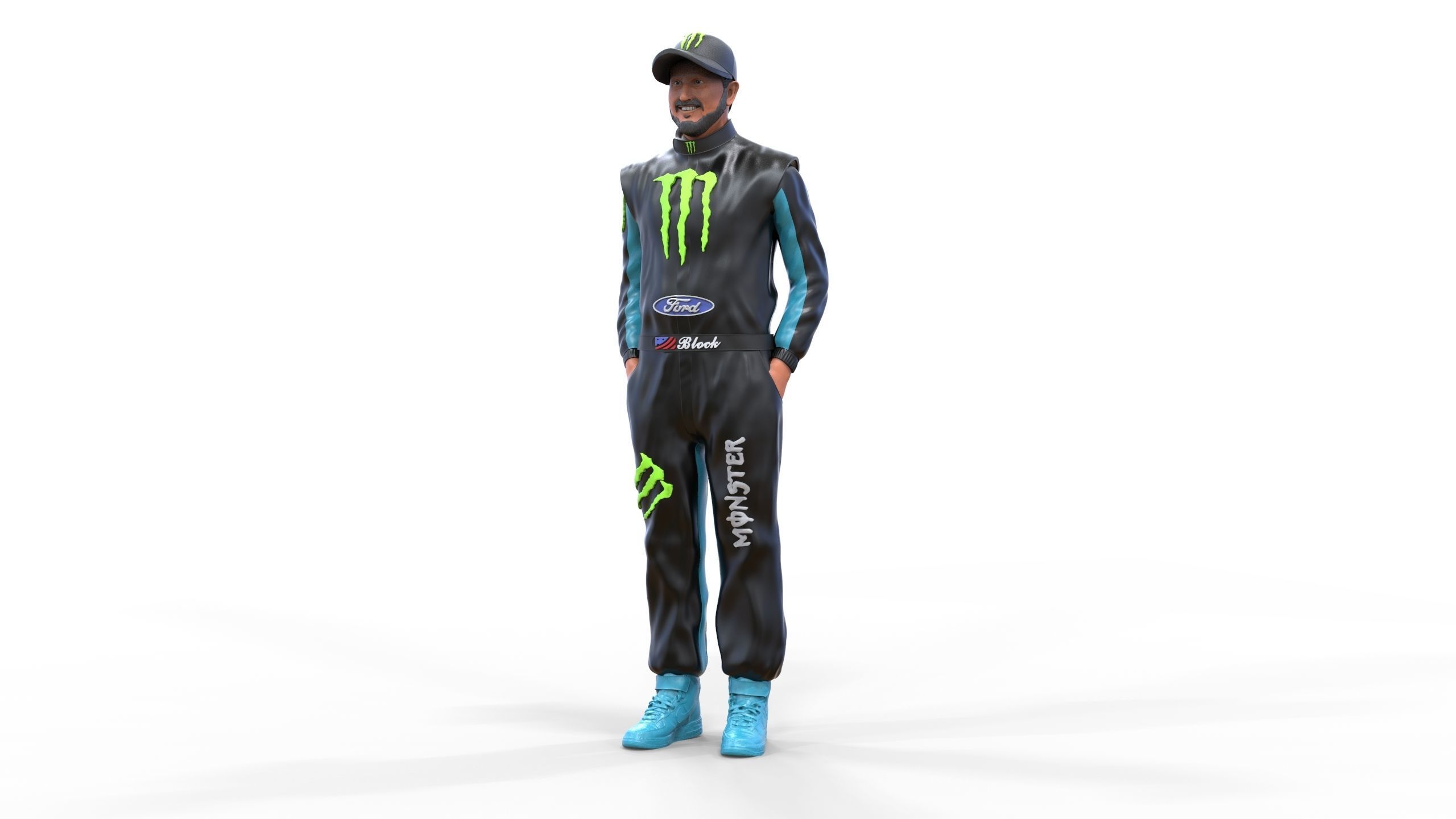 Ken Block American rally driver 3D print model_41