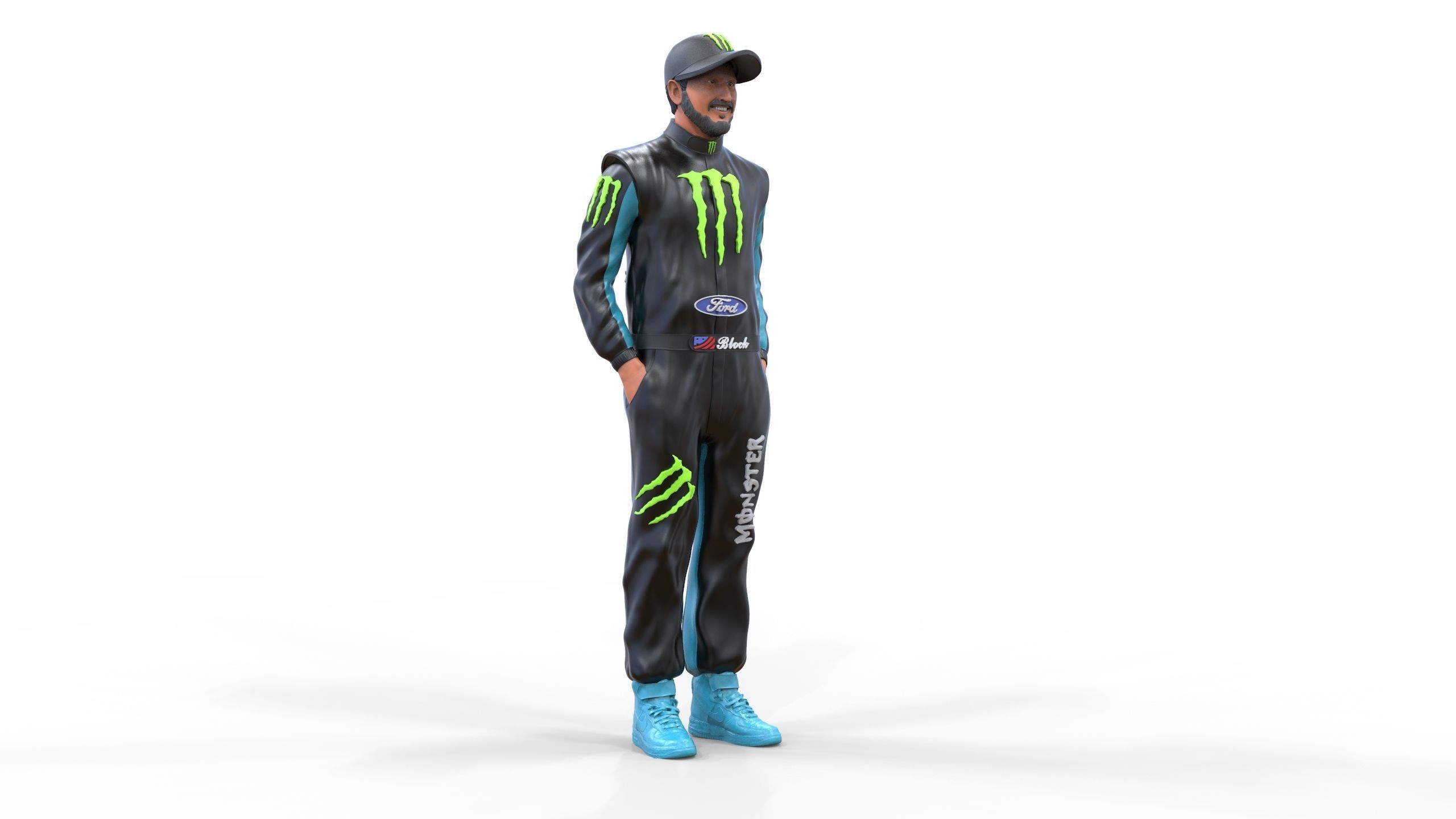 Ken Block American rally driver 3D print model_28