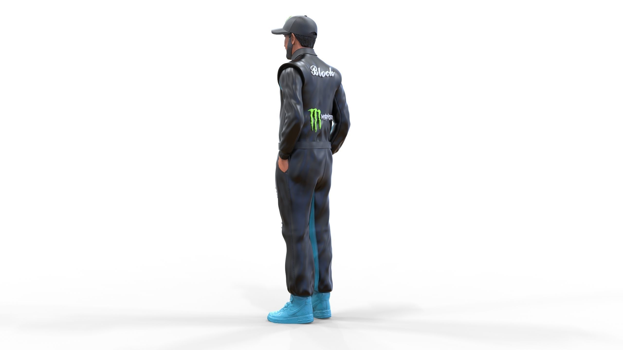 Ken Block American rally driver 3D print model_11