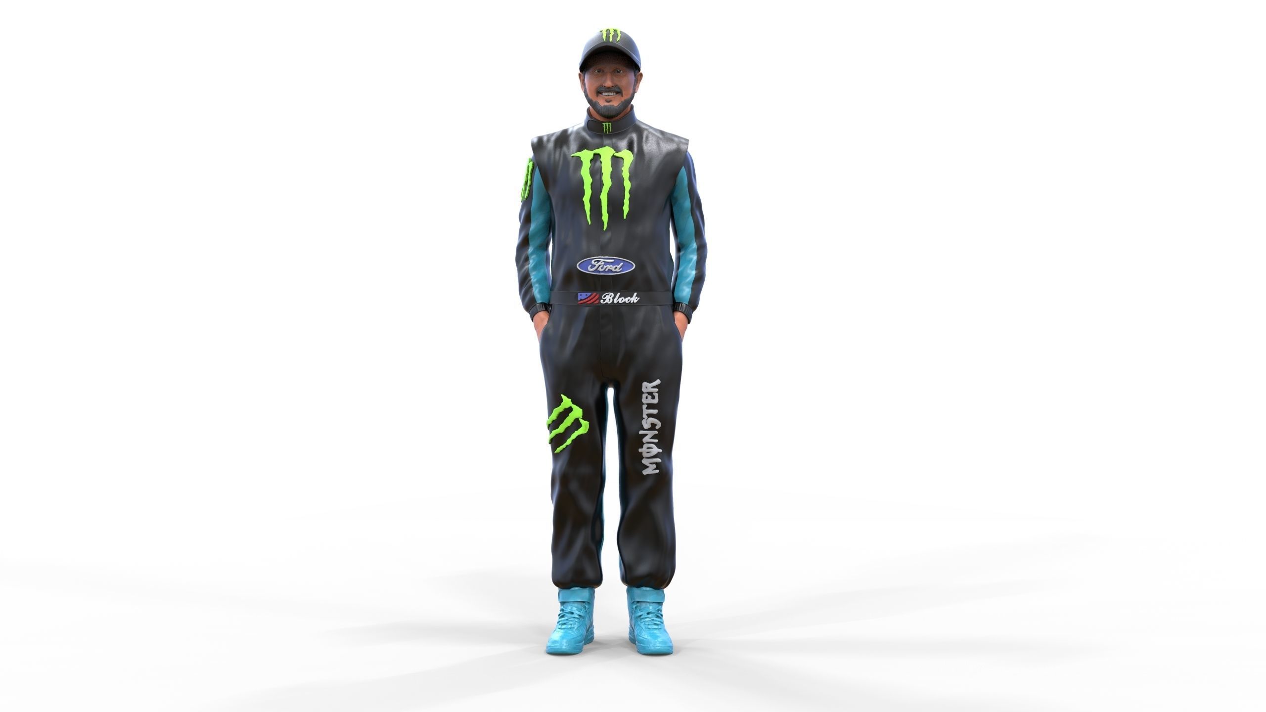 Ken Block American rally driver 3D print model_36