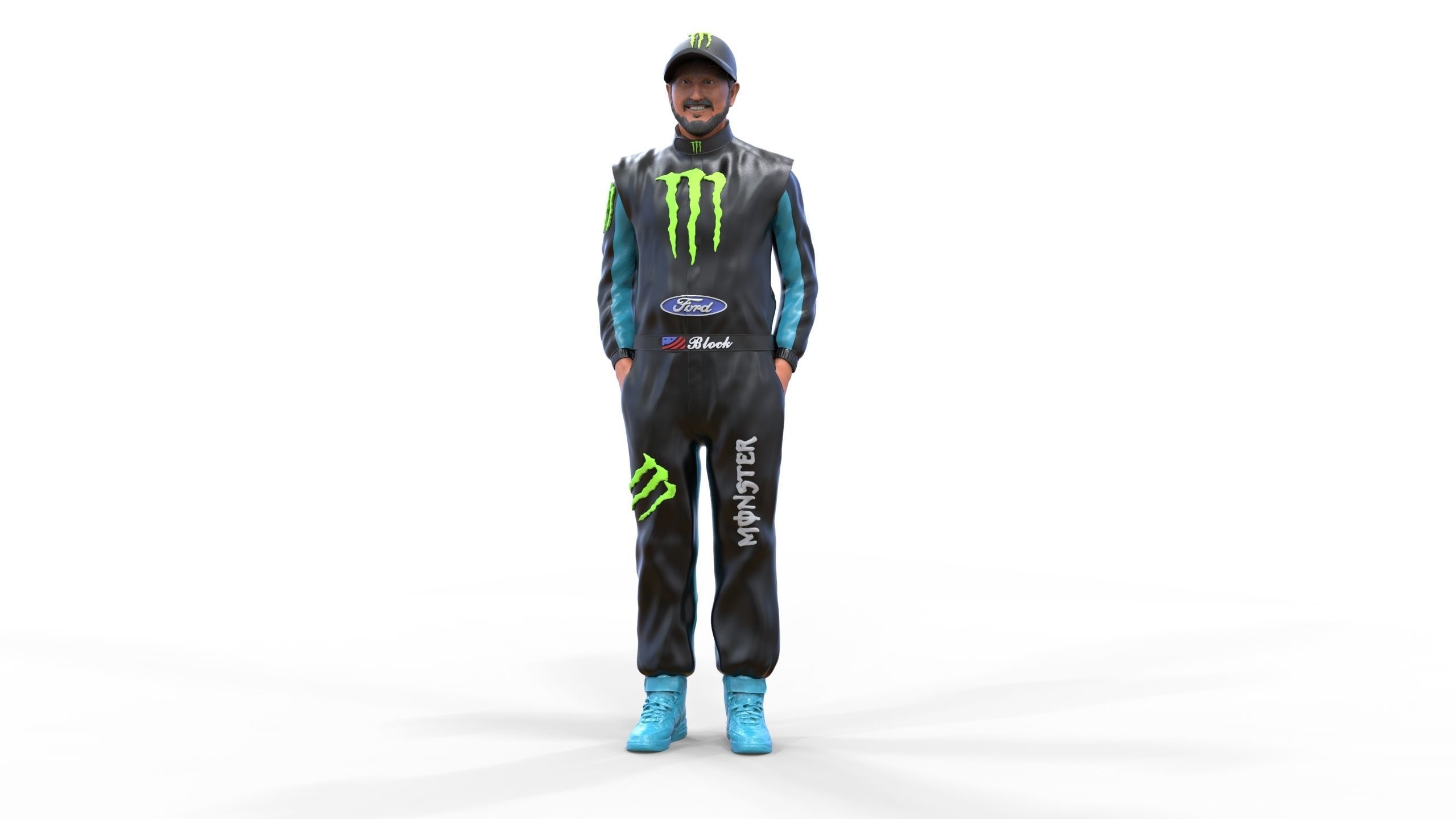 Ken Block American rally driver 3D print model_37