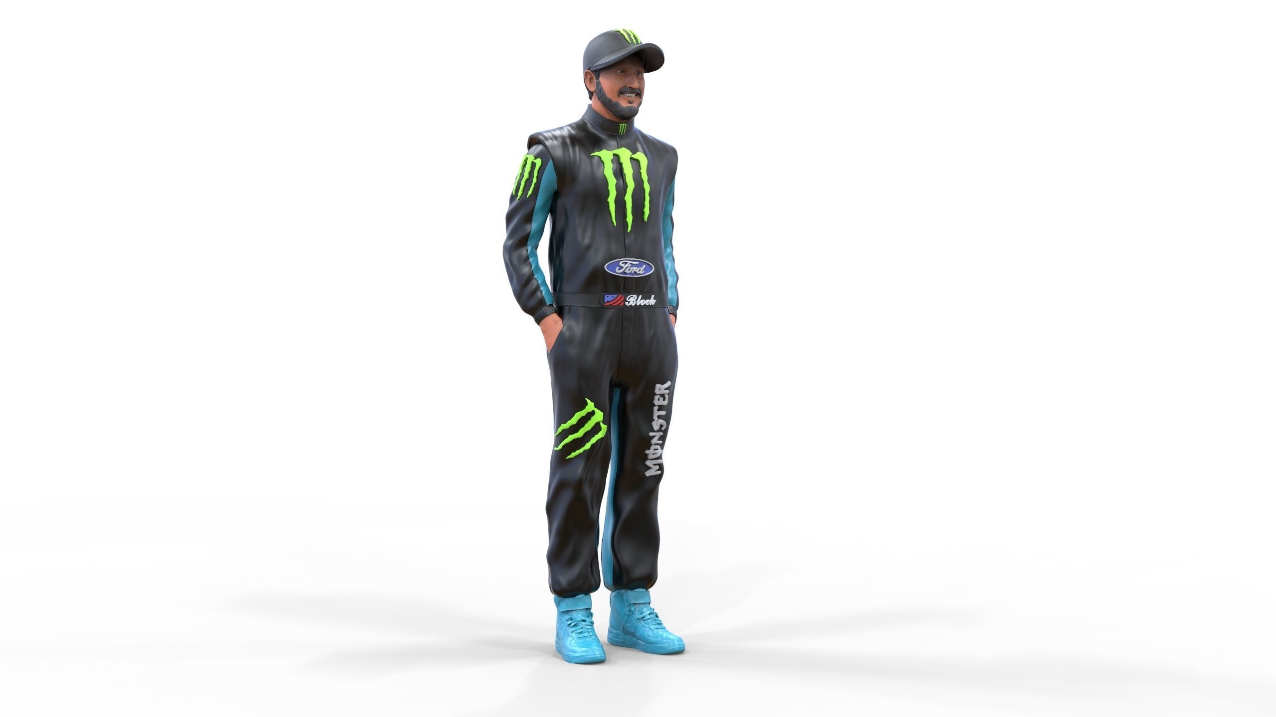 Ken Block American rally driver 3D print model_29