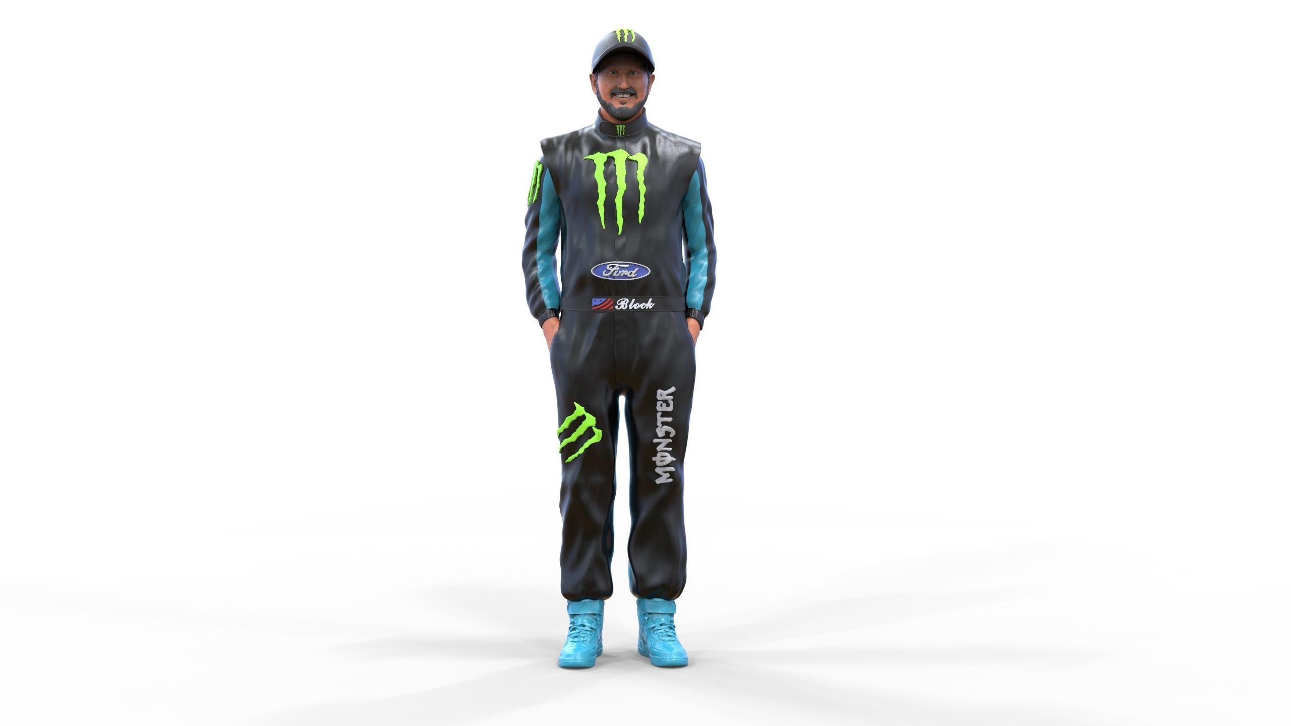 Ken Block American rally driver 3D print model_34