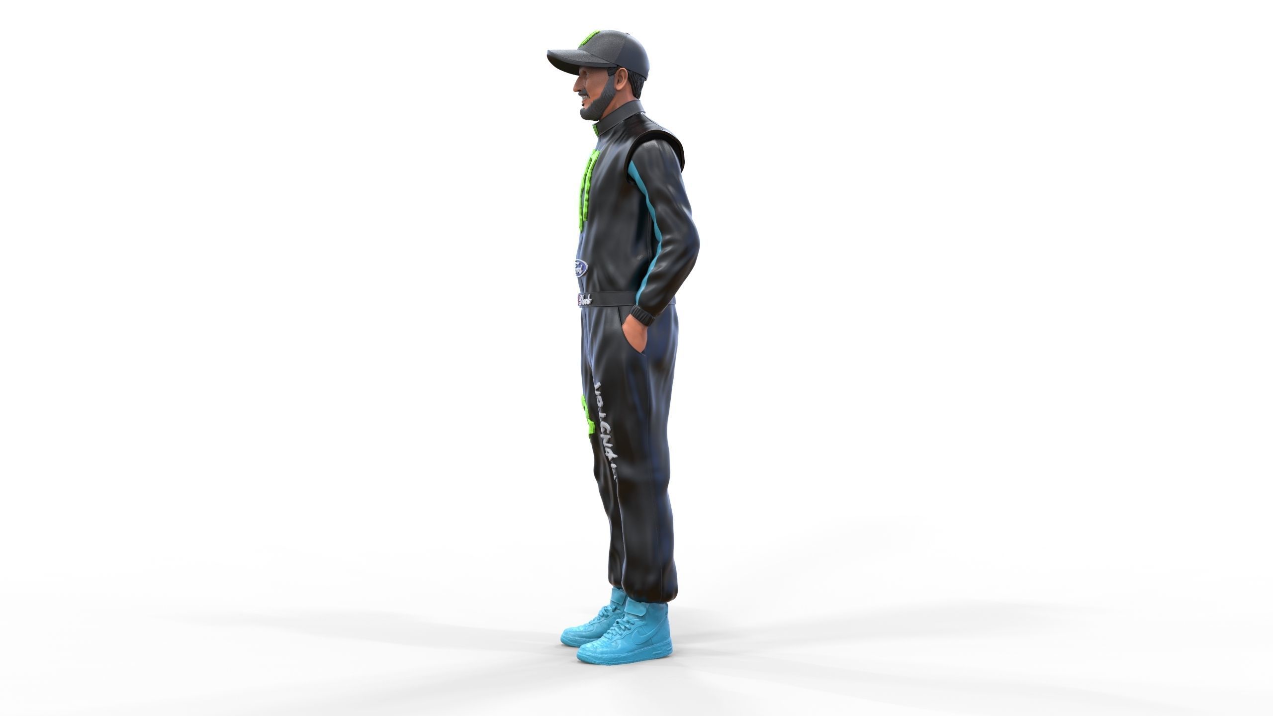 Ken Block American rally driver 3D print model_3