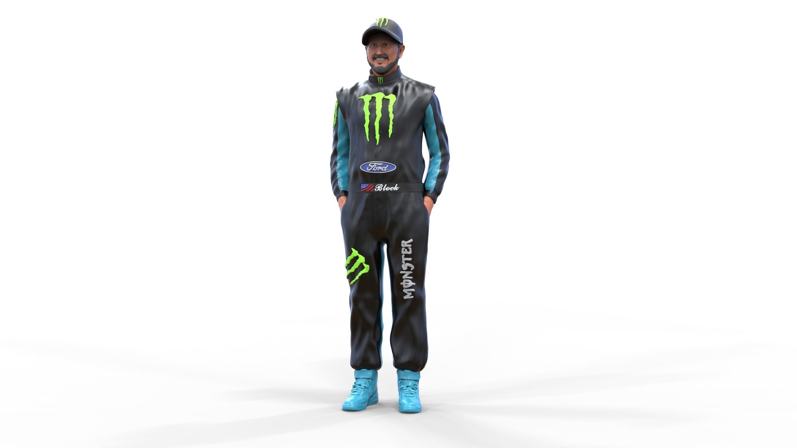 Ken Block American rally driver 3D print model_38