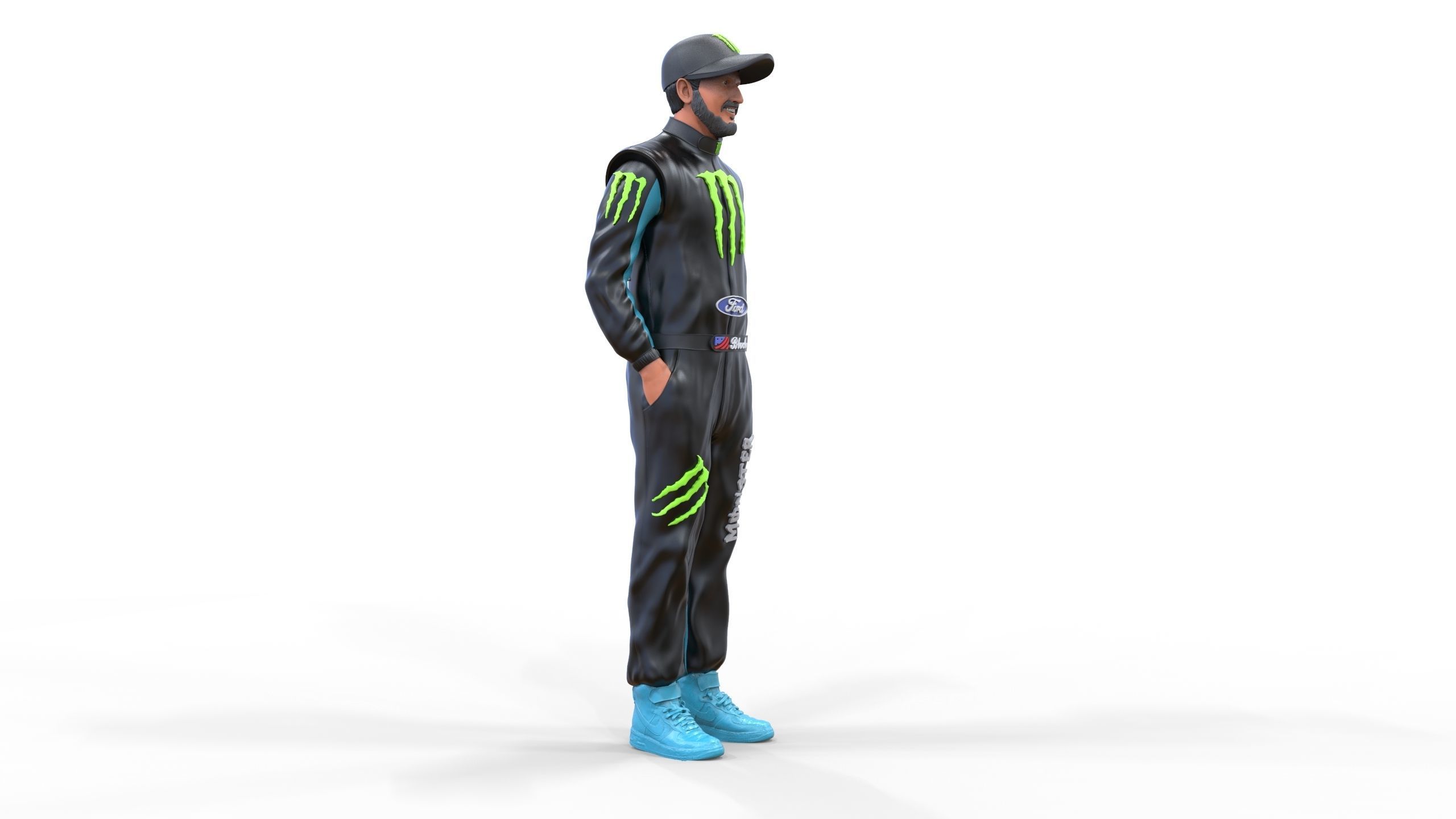 Ken Block American rally driver 3D print model_27