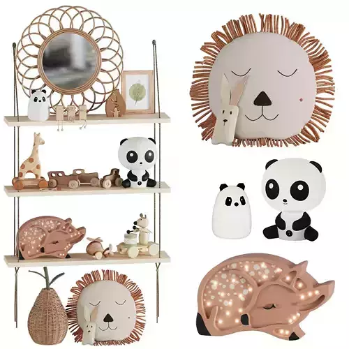 children decor set 03 3D model