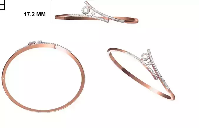 Women Bangle Bracelet STL JCD Details