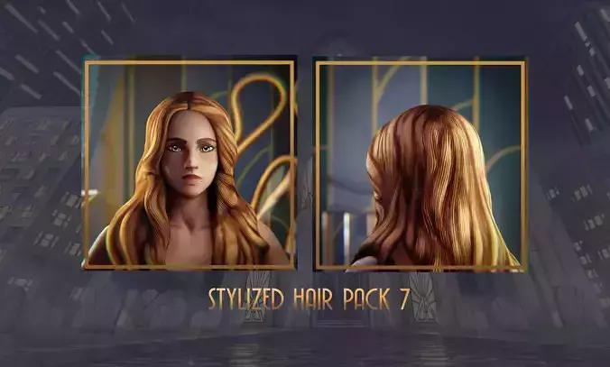 Stylized Hair with Handpainted Textures 7 Female
