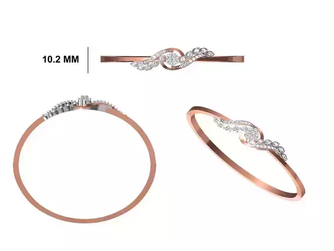 Women Bangle Bracelet STL JCD Details