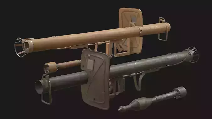 Panzerschreck german anti-tank rocket launcher Low-poly 3D model