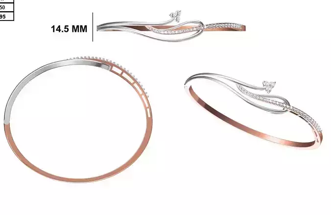 Women Bangle Bracelet STL JCD Details