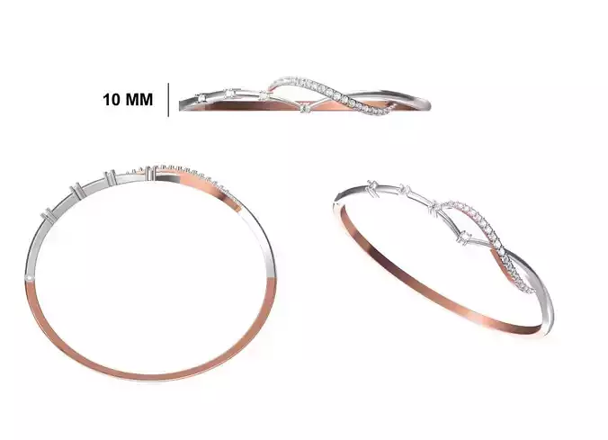 Women Bangle Bracelet STL JCD Details