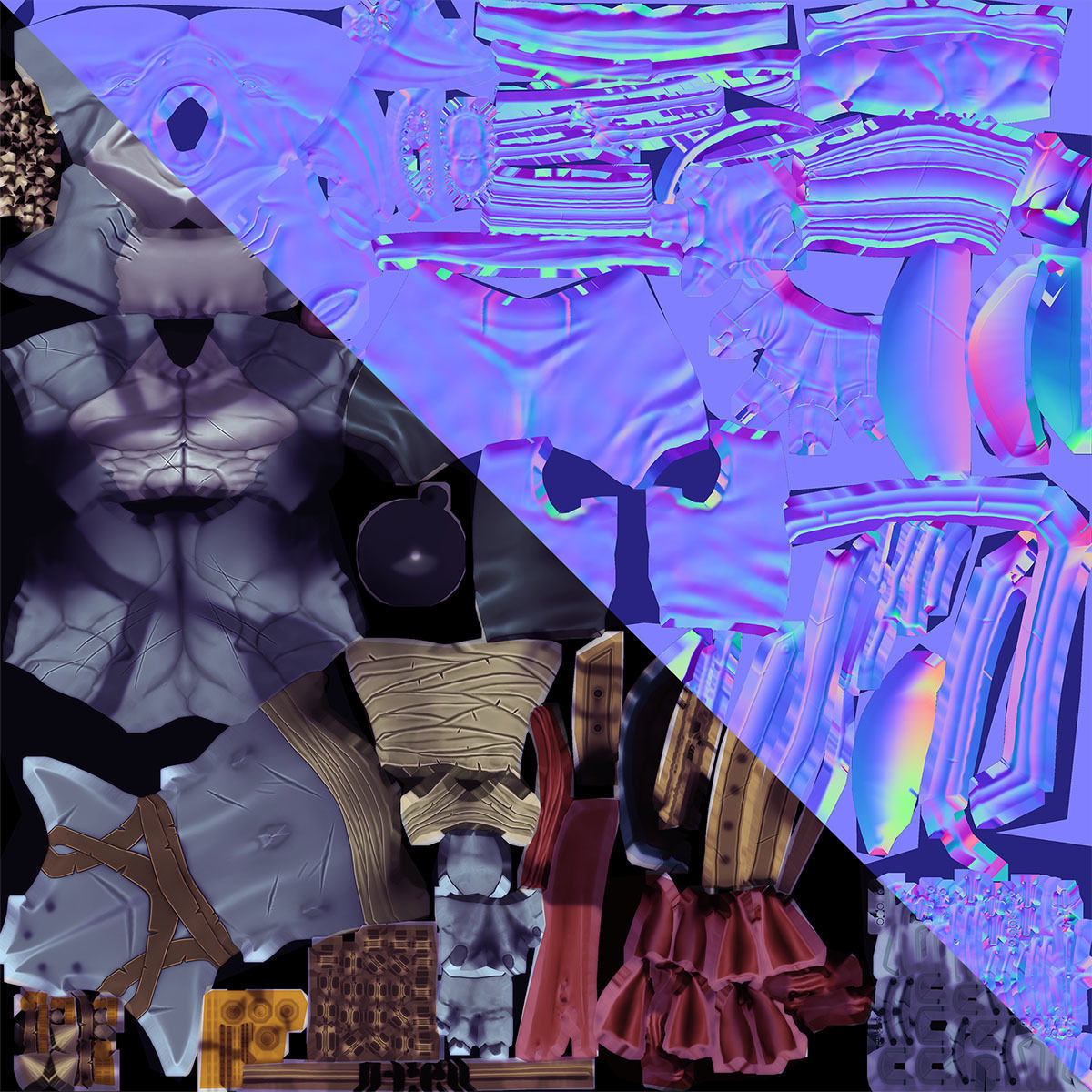 Shark Warrior Low-poly 3D model_8