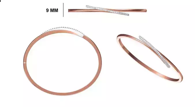 Women Bangle Bracelet STL JCD Details