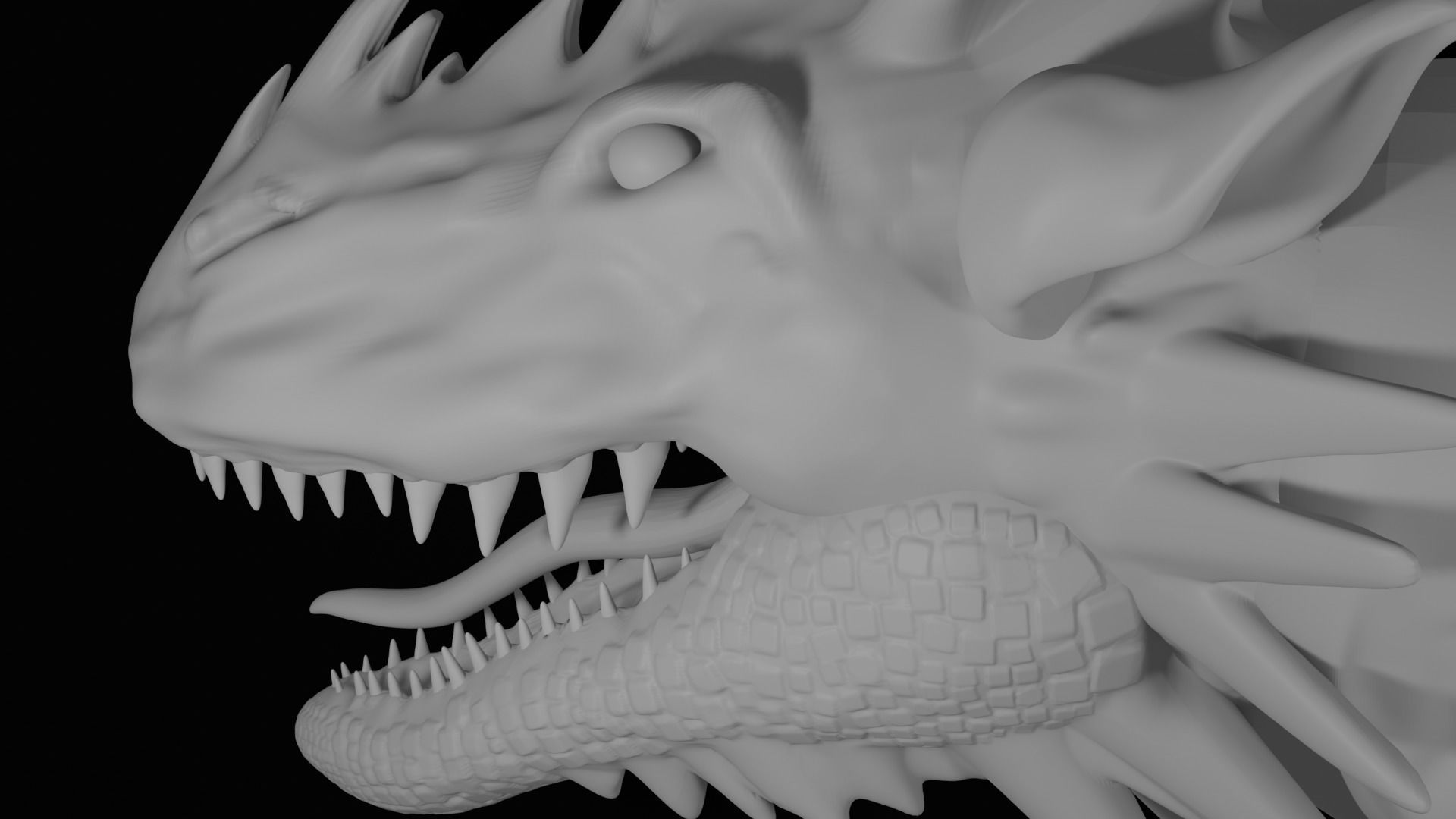 3D Model MonsterHunter - Dragon head 3D 3D model_1