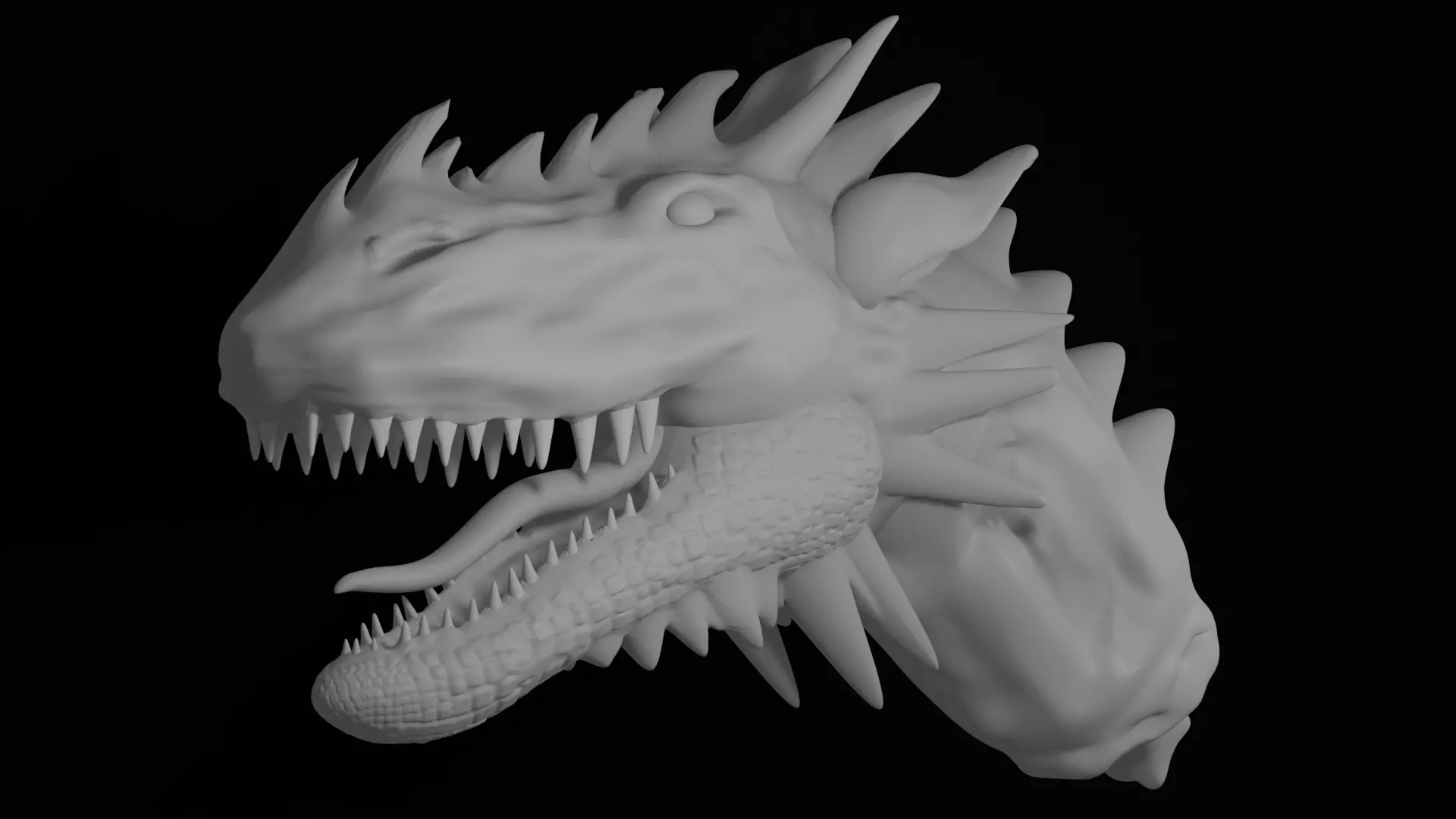 3D Model MonsterHunter - Dragon head 3D 3D model_0