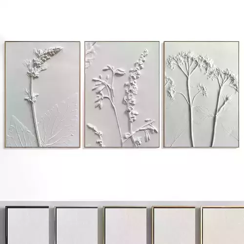 Abstract Painting Set of 3 pieces - No 18 Low-poly 3D model